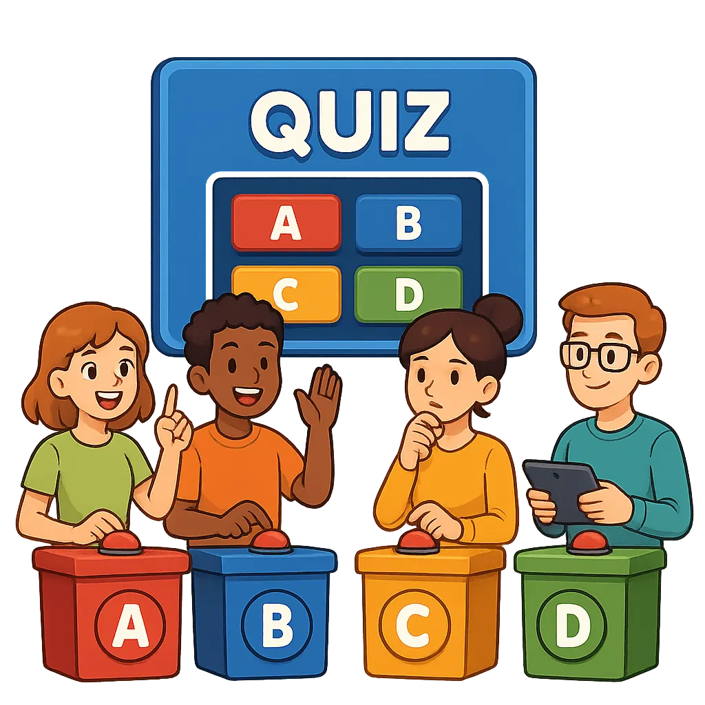 Joueurs qui jouent à un quiz en ligne